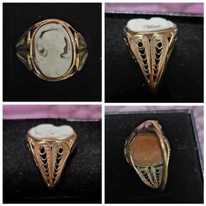 Rose Gold Cameo Ring
